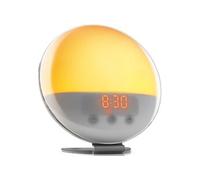 Simulateur d'Aube Haute Fidélité - Pour un Eveil en Lumière - Réveil Lumineux avec Mode Nuit Noire et Bruit Blanc - Simulation Lumière Soleil,