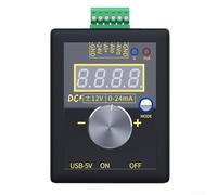 Simulateur de boucle de courant professionnel 4-20 mA et source de tension 0-10 V avec fonction d'économie de mémoire pour ingénieur électricien sur le terrain Unité noire (avec batterie)