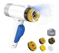 SIMWAL Brosse Nettoyage électrique - Brosse de Nettoyage électrique avec Distributeur, Brosse de Nettoyage rotative étanche IPX7 avec 5 têtes remplaçables pour la Cuisine/Salle de Bain/carrelage