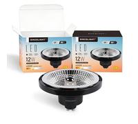SINCELIGHT Ampoule LED avec Culot GU10, Réflecteur QR111 12W, Spot Professionnel Anti-éblouissement AR111, Angle de Faisceau 45 Degrés, Blanc Neutre 4000K, Pack de 2