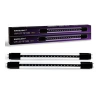 SINCELIGHT Tube LED UVA 365nm pour Attrape-mouches/Piège, 4W, Équivalent 10W, Ampoule UV noire de 330mm pour Lampe à insectes/moustiques/punaises, Détecteur de fluorescence, Faux-monnayage, Lot de 2
