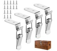 SinChic Fermoir à Bascule en Acier Inoxydable,4 PCS Fermeture à Levier à Pression Loquet à Bascule à 90 Degrés Verrous à Tension Loquet à Ressort pour Portes Fenêtres Meubles Boîtes