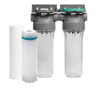 SINEA - Filtre à eau double 9' 3/4 + pack anti calcaire - raccordement 1' - haute efficacité de filtration de l'eau