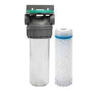 SINEA - Filtre à eau simple 9' 3/4 3P + cartouche anti-calcaire - connexion arrivée d'eau 1' - porte filtres robustes de haute qualité fabriqué en Europe