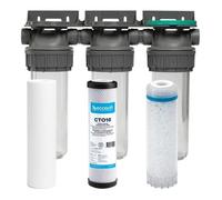 SINEA - Filtre à eau triple 3P + pack protection complète - raccordement 1' - haute efficacité de filtration de l'eau