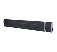 Sined Heat Black 1500 Chauffage Infrarouge Ceramique 1500w Noir Pas Demission De Lumiere Element Chauffant En Aluminium Extrude Revêtement Ceramique Noir Telecommande Ip65