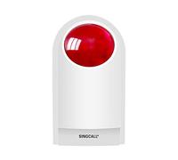 SINGCALL Kit d'alarme de Sirène Stroboscopique d'urgence à Distance/Système d'avertissement étanche/SOS pour Maison/Boutique/Hôtel/école 300 Pieds 1 Sirène Clignotante Rouge