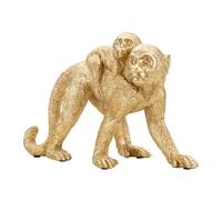 Singe En Résine Dorée 29,5x11,5x18,5 Cm