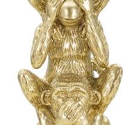 Statuette de 3 petits singes Mauro Ferretti Doré 10,5x30 cm