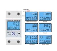 Single Phase LCD Digital Meter Reset Zero kWh Voltage Current Power Consumption Counter Wattmeter 220V Din Rail CZAOINCU(DDS668,220V)