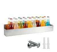 Single Speed Rail - Stainless Steel Liquor Organizer, Syrup Bottle Rack | Drink Organizer, Stainless Steel Rack, Bottle Storage, Saves Space, Kitchen Bar Coffee Station, Heavy-Duty Metal, Countertop