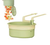 Sink Drain Basket, Silicone Folding Strainer, Adjustable Fruit Washer and Food Waste Catcher, Space-Saving Kitchen Colander for Home, Restaurant, Business, Rental, 5.91x9.84x3.54 inches