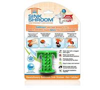 Sinkshroom Bouchon de Protection d'évier Récupérateur de Cheveux/Filtre/Piège Vert