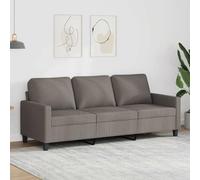 Sinkzol Canapé 3 places taupe 180 cm en tissu avec structure en métal robuste et coussins confortables pour salon, chambre d'amis ou salon, design moderne, tissu durable, qualité d'assise optimale