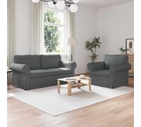 Sinkzol Canapé d'angle 2 pièces gris foncé avec revêtement en tissu - 175 x 82 x 80 cm - Design moderne - Cadre en métal solide - Ergonomique - Polyvalent - Confortable - Idéal pour le salon et la