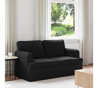 Sinkzol Canapé d'angle noir 144 x 80 x 85 cm en tissu avec espace de rangement, modulaire, ergonomique, durable, pour salon et chambre à coucher, avec accoudoirs et appui-tête, confortable, design