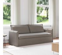 Sinkzol Canapé rembourré taupe 196 x 82 x 85 cm en tissu moderne canapé d'angle avec espace de rangement, salon, dossier, accoudoirs, appui-tête, coussin, pour salon et chambre d'amis, durable