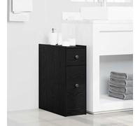 Sinkzol Ensemble de meubles de salle de bain - Aspect chêne noir - 80 x 18 x 60 cm - Avec étagère, tiroir, espace de rangement pour salle de bain et maison - Armoire polyvalente murale pour couloir