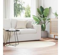 Sinkzol HUARTE Tapis de sol en polyester - Antidérapant - Lavable en machine - Idéal comme tapis de couloir pour salon, chambre à coucher, couloir, cuisine, balcon - Crème - 100 x 200 cm