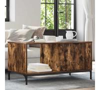 Sinkzol Table basse en chêne fumé 90 x 49 x 46 cm avec espace de rangement pour salon, table d'appoint, table de canapé, table de rangement, console