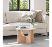 Sinkzol Table basse naturelle 50 x 50 x 35 cm en pin massif pour salon, table de canapé, table d'appoint, table de rangement, table décorative, meuble d'intérieur