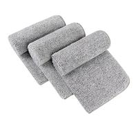 SINLAND Serviette en Microfibre pour Salle de Bain Super Soft Chiffon démaquillant Gant de Toilette pour Home Spa Sport Chiffon de Nettoyage Visage 40cm x 80cm Pack de 3 Gris Clair
