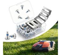 Sinmoe Lames de rechange (lot de 36) pour tondeuse robot Husqvarna | 4 Kanten Design, langlebige Titan Ersatzklingen,36 Halbgewinde Klebeschraube, einfach zu bedienen, Schärfe, effizientes Schne