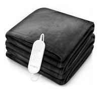 sinnlein® Chauffe-lit Surmatelas Chauffant | 160x120cm Anthracite | Couverture Électrique | Automatique | 9 Niveaux de Température