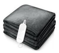 sinnlein® Chauffe-lit Surmatelas Chauffant | 200 x 180 cm | Gris | Couverture Électrique avec Arrêt Automatique | 9 Niveaux de Température | Affichage Digital