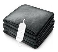 sinnlein® Chauffe-lit Surmatelas Chauffant | 200x180cm Gris | Couverture Électrique | Arrêt Automatique | 9 Niveaux de Température