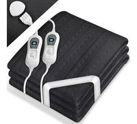 sinnlein Surmatelas Chauffant Électrique avec Arrêt Automatique | Couverture Thermique | Réglable à 3 Niveaux de Températures | en Polaire Douce (160 x 140 cm, Anthracite - sans Motif)