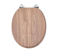 SINOBATH Abattant de WC avec mécanisme de fermeture en douceur, plusieurs beaux abattants de WC au choix, qualité supérieure et stable en bois (bois noir)