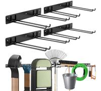 Sinoer Support mural pour outils - Solution de rangement de garage - Support de pieds de chaise pliable - Crochet de rangement pour outils de jardin - Version allongée - Inoxydable - Capacité de