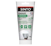 SINTO Enduit universel pâte blanc 330g | Rebouche égalise et lisse en 1 seule passe jusqu'à 5mm, colle les bandes à joints, plâtre béton brique, prêt à l'emploi