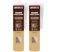 SINTO Joints Multi-Matériaux Chêne Clair - 300ml - Idéal pour les Endroits Difficiles d'Accès - Isole Parfaitement - Adhère Facilement - Sans Odeur (Lot de 2)