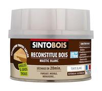 Sinto Pâte à bois – Reconstitue angles et gros trous – Intérieur/Extérieur – Blanc 190 g – Sec 20 min