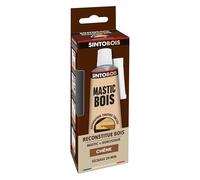 SINTO Mastic reconstitue angles et gros trous chêne 66ml | Bi-composant séchage en 20 min, parquets meubles menuiseries, bonne adhérence et résistance sur bois, intérieur et extérieur