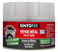 SINTO - Répare Métal Armé - Reconstitue et Colmate Trous et Perforations - Tous Métaux, Même Très Rouillés - Intérieur et Extérieur - Sans Styrène - Sec en 20min - Technique Professionnelle - 190g