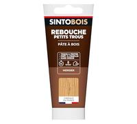 SINTO Pâte à bois merisier 80g | Rebouche trous et fissures jusqu'à 3mm, prêt à l'emploi, séchage en 4h sans retrait ni odeur, intérieur et extérieur