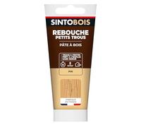 SINTO Pâte à bois pin 80g | Rebouche trous et fissures jusqu'à 3mm, prêt à l'emploi, séchage en 4h sans retrait ni odeur, intérieur et extérieur