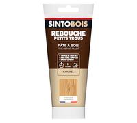 SINTOBOIS - Rebouche Petits Trous - Pâte à Bois Sans Odeur - Prêt à l'Emploi - Sans Solvant - Sec en 4h - Intérieur et Extérieur - Ne se Rétracte pas - Ton Naturel - Technique Professionnelle - 250 g