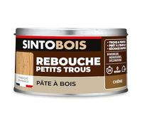 SINTO Pâte à bois tradition chêne moyen 250g | Rebouche les trous dans le bois, se ponce se perce se visse et se peint, prêt à l'emploi, sec en 2h, intérieur et extérieur