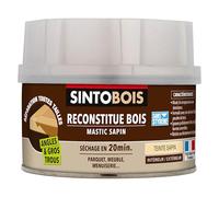 SINTO Reconstitue Angles et Gros Trous, 170ml, Sapin | Mastic bi-composant, bonne résistance et adhérence sur bois, prise rapide en 20 minutes, facile d'application