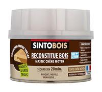 Sinto Mastic à bois Sintobois Reconstitue Bois – pour parties manquantes – Chêne moyen 190 g