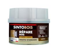 SINTO Reconstitue bois Chêne, 500g | Répare charges lourdes en bois, résiste aux chocs et passages fréquents, sec en 20 minutes, teinte mélangeable