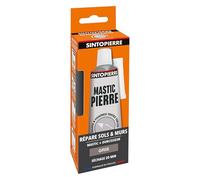 SINTO Répare Sols et Murs Gris - 100gr - Reconstitue, Rebouche et Colle - Tous Types de Pierres - Sèche Rapidement
