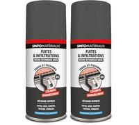 SINTOMATERIAUX - Spray Etanchéité - Résine Bitumeuse - Répare Fuites et Infiltrations - Protège de la Rouille- Reste Flexible - Intérieur Extérieur - Se Peint - Gris- Technique Professionnelle - 150ml