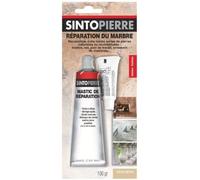 SINTO - Répare Sols et Murs - Rebouche et Répare Eclats, Fissures, Trous - Séchage Rapide - Prêt à l'Emploi - Dosage Automatique - Teinte Travertin - Technique Professionnelle - 100g