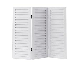 Sintosin Blanc Paravent Interieur Bois 3 Panneaux, Petit Cloison de Separation Interieur 81 cm Hauteur, Cloison Amovible Vintage pour Chambre, Salon, Bureau