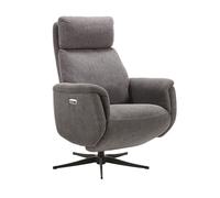 SINTRA - Fauteuil Relax Electrique Tissu Gris Foncé Chiné
